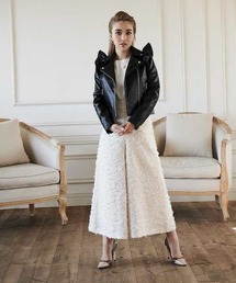 eimy istoire レザージャケット カラーデザインエコレザージャケット(F IVORY): OUTER