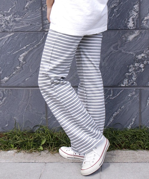 Born（ボーン）の「Born Stretch Border Easy Pants（スウェットパンツ・レディース・オフホワイト/ブラック/杢グレー/ネイビー・FREE）」の8枚目の写真