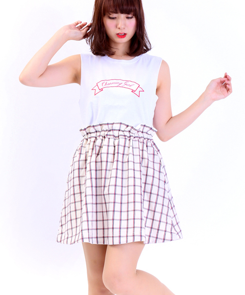 WEGO（ウィゴー）の「WEGO/ウエストフリルリバーシブルスカート（スカート・レディース・ホワイト/ブラック系その他/ブルー/ブルー系その他・FREE）」の16枚目の写真