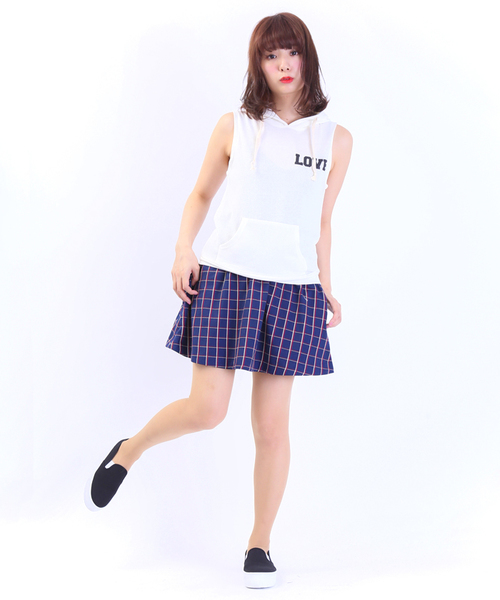 WEGO（ウィゴー）の「WEGO/ウエストフリルリバーシブルスカート（スカート・レディース・ホワイト/ブラック系その他/ブルー/ブルー系その他・FREE）」の15枚目の写真