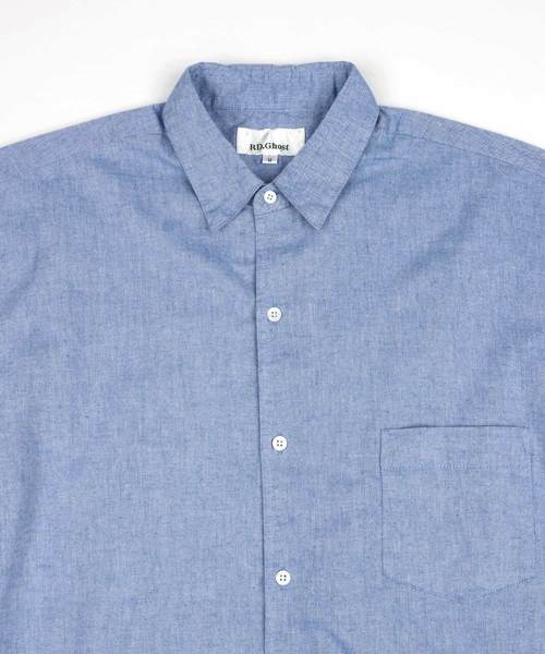 Rocky Monroe（ロッキーモンロー）の「オーバーサイズ ドロップショルダー ポプリンシャツ（シャツ/ブラウス・メンズ・ベージュ系その他/ブラック/ブルー/ブラウン系その他/ブラウン系その他2/グレー系その他/ブラック系その他/ネイビー/ブルー系その他/ブルー系その他2/ホワイト・M/L/XL）」の12枚目の写真