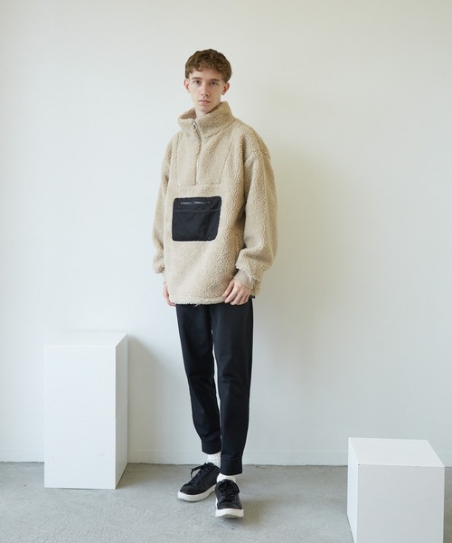 VIBGYOR(ヴィブジョー)の「VIBGYOR Select/ボアハーフZIP(BL)(ブルゾン・メンズ・ホワイト/ブラック/ベージュ/キャメル/その他・MEDIUM/LARGE/X-LARGE)」の6枚目の写真