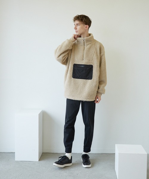 VIBGYOR(ヴィブジョー)の「VIBGYOR Select/ボアハーフZIP(BL)(ブルゾン・メンズ・ホワイト/ブラック/ベージュ/キャメル/その他・MEDIUM/LARGE/X-LARGE)」の7枚目の写真