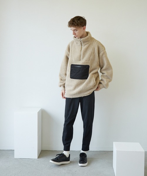VIBGYOR(ヴィブジョー)の「VIBGYOR Select/ボアハーフZIP(BL)(ブルゾン・メンズ・ホワイト/ブラック/ベージュ/キャメル/その他・MEDIUM/LARGE/X-LARGE)」の8枚目の写真