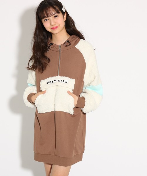 セール ニコラ掲載 ボアチュニック ワンピース ワンピース Pink Latte ピンクラテ のファッション通販 Zozotown