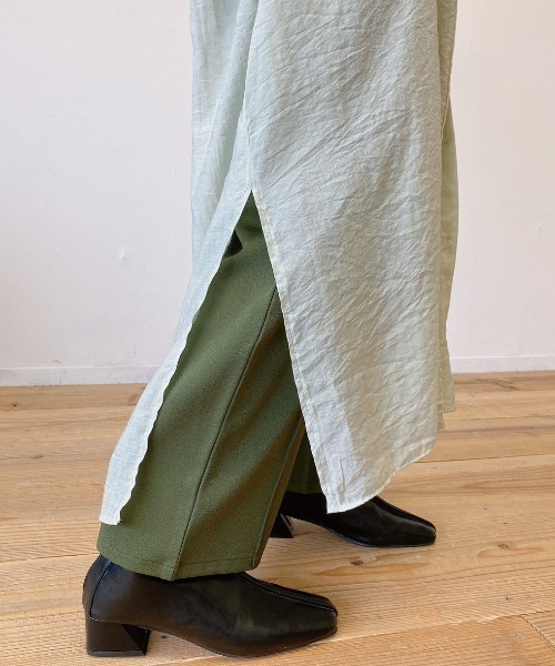 VANNIE U（ヴァニーユー）の「シアーシャツワンピース（ワンピース・レディース・ベージュ/ピンク/ブルー/チョコ/ライトグリーン・FREE）」の19枚目の写真