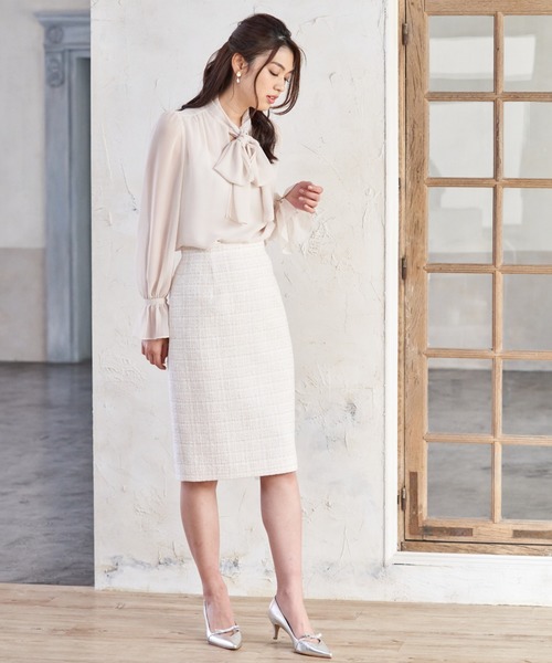 ANAYI（アナイ）の「リボンヤーンツイードタイト スカート（スカート  