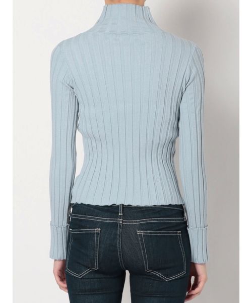 GYDA（ジェイダ）の「ハイネックタートルリブニットトップス（ニット/セーター・レディース・ブラック/オフホワイト/ブルー・FREE）」の11枚目の写真