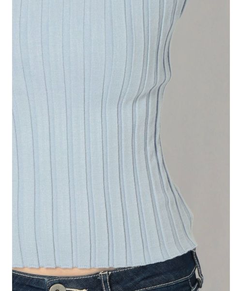 GYDA（ジェイダ）の「ハイネックタートルリブニットトップス（ニット/セーター・レディース・ブラック/オフホワイト/ブルー・FREE）」の14枚目の写真