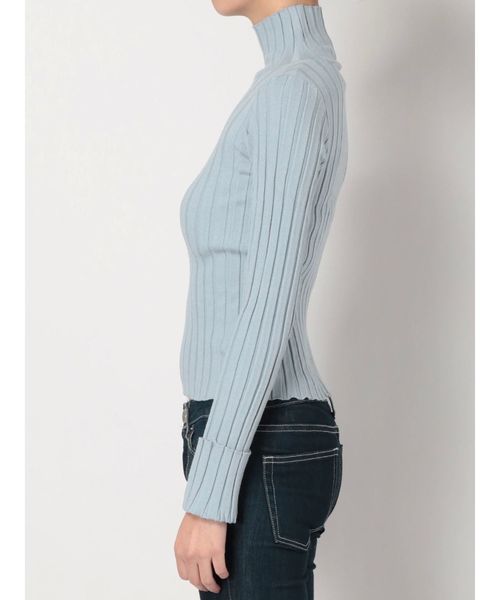 GYDA（ジェイダ）の「ハイネックタートルリブニットトップス（ニット/セーター・レディース・ブラック/オフホワイト/ブルー・FREE）」の19枚目の写真