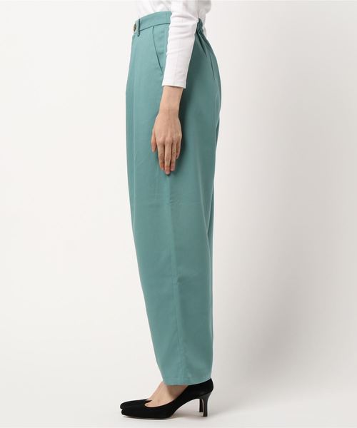 STYLEBLOCK（スタイルブロック）の「ツイルカラータックテーパードワイドパンツ（その他パンツ・レディース・ベージュ/ターコイズブルー/マスタード/ラベンダー/ライトベージュ・M）」の7枚目の写真