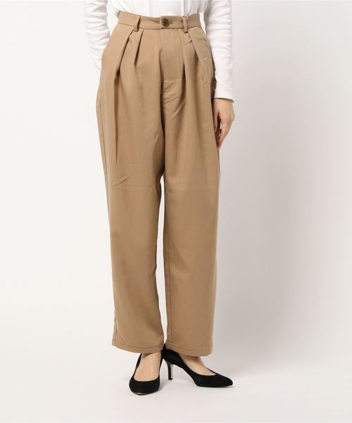 STYLEBLOCK（スタイルブロック）の「ツイルカラータックテーパードワイドパンツ（その他パンツ・レディース・ベージュ/ターコイズブルー/マスタード/ラベンダー/ライトベージュ・M）」の8枚目の写真