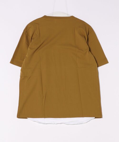 B.I.D.（ビーアイディー）の「《Bl》:ポケット付きTシャツ タンクトップアンサンブル（Tシャツ/カットソー・レディース・キャメル/ブラウン/ホワイト/ブラック・LARGE/MEDIUM）」の5枚目の写真