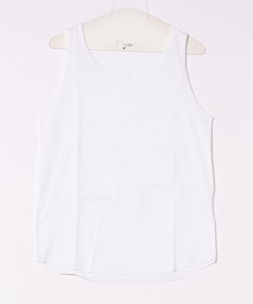 B.I.D.（ビーアイディー）の「《Bl》:ポケット付きTシャツ タンクトップアンサンブル（Tシャツ/カットソー・レディース・キャメル/ブラウン/ホワイト/ブラック・LARGE/MEDIUM）」の6枚目の写真