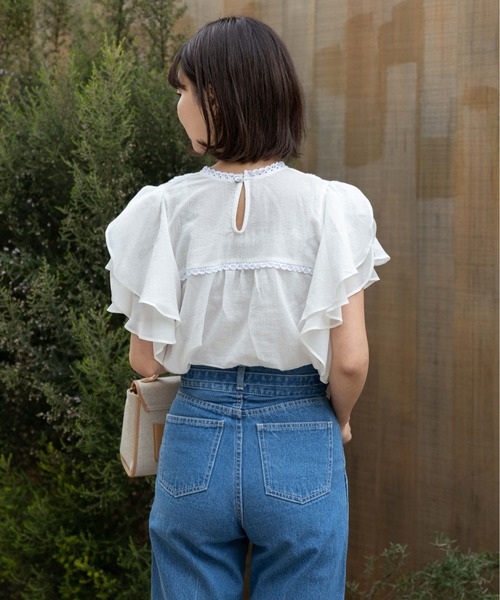 flower（フラワー）の「ブルーミングレースブラウス（シャツ/ブラウス・レディース・ホワイト/ブルー/パープル・FREE）」の10枚目の写真