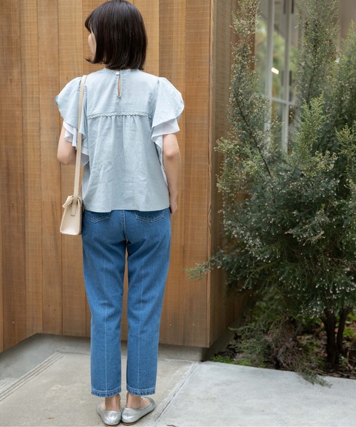 flower（フラワー）の「ブルーミングレースブラウス（シャツ/ブラウス・レディース・ホワイト/ブルー/パープル・FREE）」の5枚目の写真