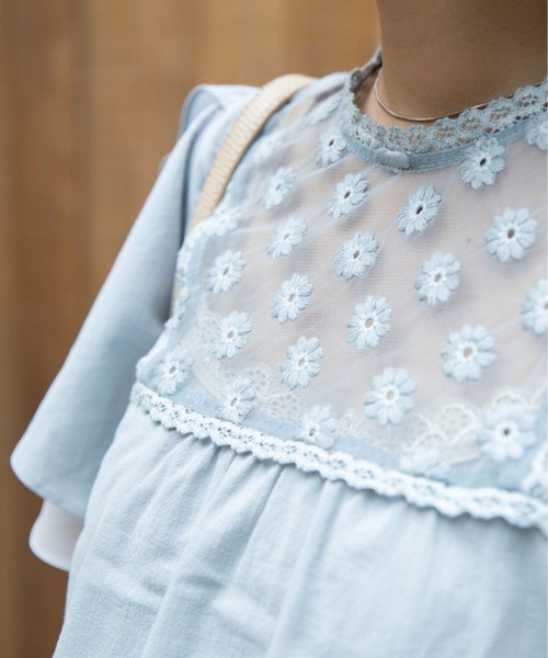 flower（フラワー）の「ブルーミングレースブラウス（シャツ/ブラウス・レディース・ホワイト/ブルー/パープル・FREE）」の7枚目の写真