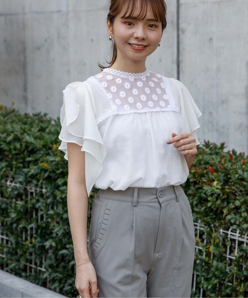 flower（フラワー）の「ブルーミングレースブラウス（シャツ/ブラウス・レディース・ホワイト/ブルー/パープル・FREE）」の19枚目の写真