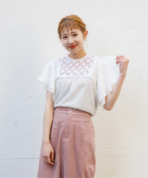 flower（フラワー）の「ブルーミングレースブラウス（シャツ/ブラウス・レディース・ホワイト/ブルー/パープル・FREE）」の15枚目の写真