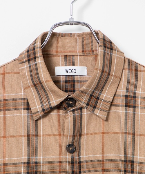 WEGO（ウィゴー）の「WEGO/【セットアップ対応商品】TRビッグシルエットチェックシャツ/シャツジャケット（シャツ/ブラウス・メンズ・ブラウン系その他2/ベージュ系その他2/ベージュ系その他3・MEDIUM/LARGE）」の13枚目の写真