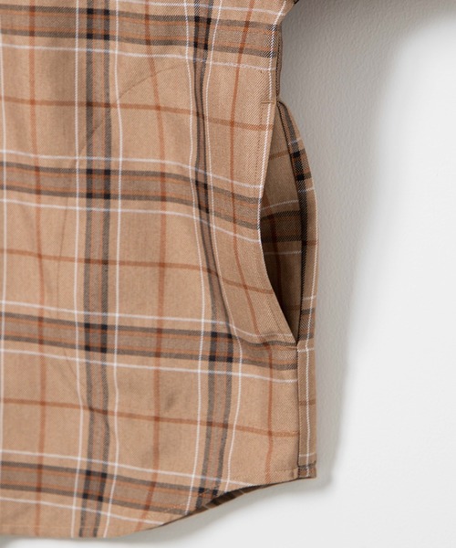 WEGO（ウィゴー）の「WEGO/【セットアップ対応商品】TRビッグシルエットチェックシャツ/シャツジャケット（シャツ/ブラウス・メンズ・ブラウン系その他2/ベージュ系その他2/ベージュ系その他3・MEDIUM/LARGE）」の17枚目の写真