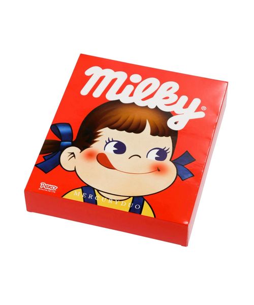 MERCURYDUO(マーキュリーデュオ)の「【Peko×MERCURYDUO】ミルキーロゴフードパーカー(パーカー・レディース・オフホワイト/レッド/ネイビー・FREE)」の12枚目の写真