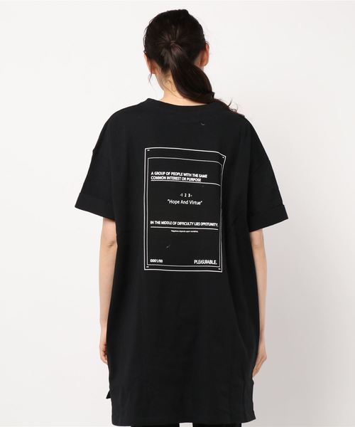 SpRay(スプレイ)の「BACKプリントBIG Tシャツ(Tシャツ/カットソー・レディース・オフホワイト/ブラック/ベージュ/ラベンダー/チャコールグレー/ライトグリーン・FREE)」の9枚目の写真