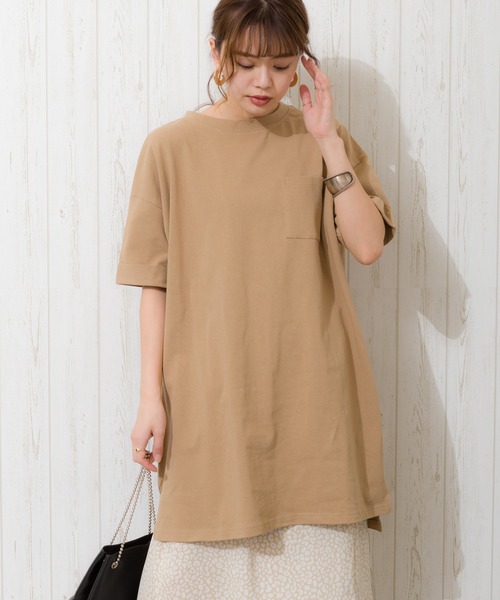 SpRay(スプレイ)の「BACKプリントBIG Tシャツ(Tシャツ/カットソー・レディース・オフホワイト/ブラック/ベージュ/ラベンダー/チャコールグレー/ライトグリーン・FREE)」の22枚目の写真