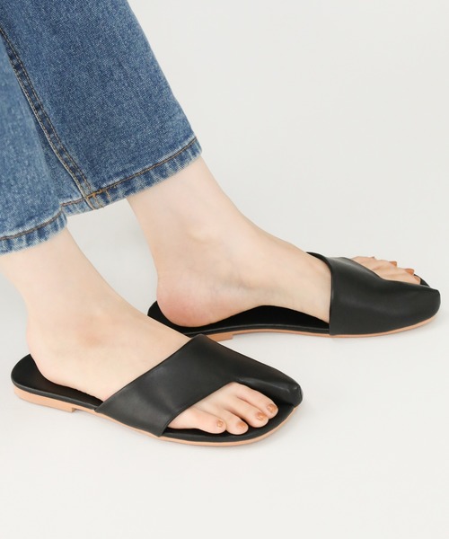select MOCA（セレクトモカ）の「タビフラットサンダル（サンダル・レディース・ブラック/ブラウン/ライトベージュ・SMALL/MEDIUM/LARGE）」の7枚目の写真