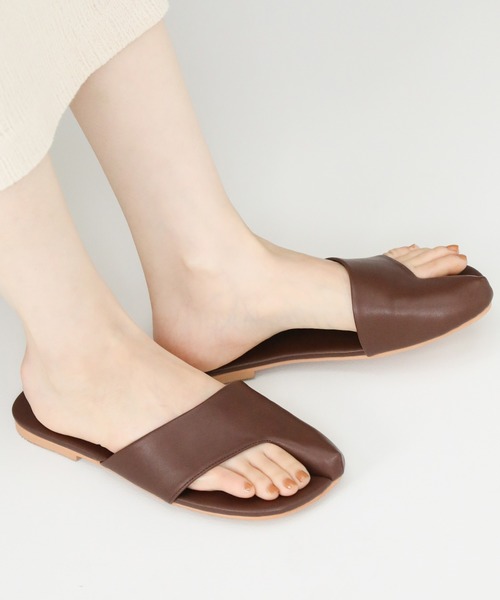 select MOCA（セレクトモカ）の「タビフラットサンダル（サンダル・レディース・ブラック/ブラウン/ライトベージュ・SMALL/MEDIUM/LARGE）」の8枚目の写真
