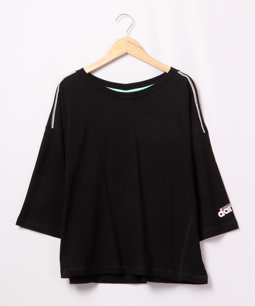 DIMENSIONE danza（ディメンシオーネ ダンツァ）の「ショルダーストーン五分袖カットソー（Tシャツ/カットソー・レディース・ホワイト/ブラック・SMALL/MEDIUM/X-SMALL）」の3枚目の写真