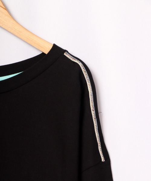 DIMENSIONE danza（ディメンシオーネ ダンツァ）の「ショルダーストーン五分袖カットソー（Tシャツ/カットソー・レディース・ホワイト/ブラック・SMALL/MEDIUM/X-SMALL）」の11枚目の写真