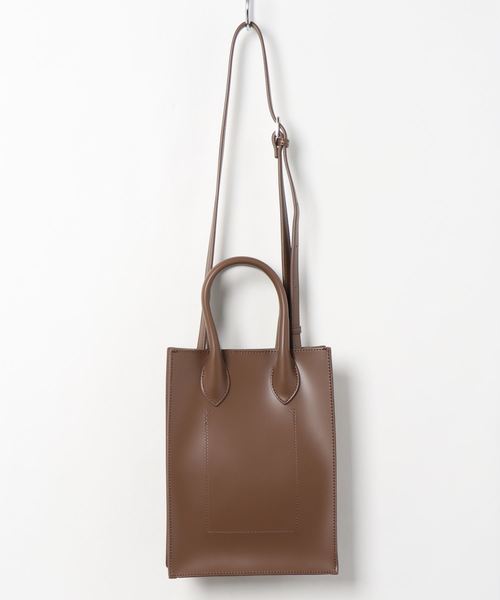 SOLPRESA（ソルプレーサ）の「/SOLPRESA/SQUARE  MINI FLAT TOTE（トートバッグ・レディース・ブラック/ブラウン/グレイッシュベージュ・FREE）」の5枚目の写真