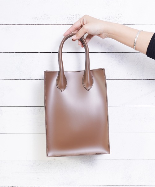 SOLPRESA（ソルプレーサ）の「/SOLPRESA/SQUARE  MINI FLAT TOTE（トートバッグ・レディース・ブラック/ブラウン/グレイッシュベージュ・FREE）」の3枚目の写真