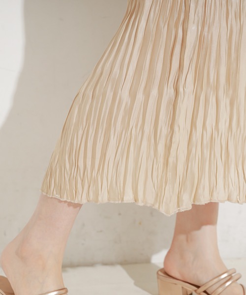 natural couture（ナチュラルクチュール）の「キラキラワッシャーナロースカート（スカート・レディース・ブラウン/ライトベージュ/オレンジ・FREE）」の17枚目の写真