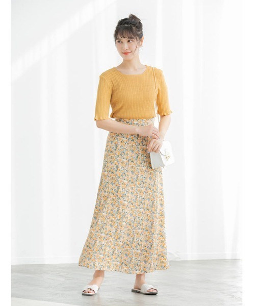 fifth（フィフス）の「カラーフラワーミディースカート（スカート・レディース・レッド/イエロー・MEDIUM）」の2枚目の写真