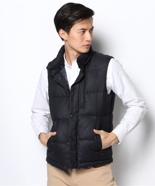 MEN'S BIGI（メンズビギ）の「フーデッドダウンベスト/French Down（ダウンベスト・メンズ・ネイビー/チャコールグレー/グレー・MEDIUM/LARGE/SMALL/LL）」の13枚目の写真