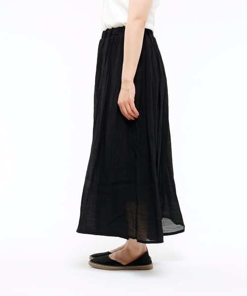 Riberry（リベリー）の「スラブ楊柳ガウチョパンツ（その他パンツ・レディース・ブラック/ベージュ/アイボリー/ライトカーキ・MEDIUM/LARGE）」の7枚目の写真