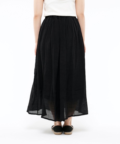 Riberry（リベリー）の「スラブ楊柳ガウチョパンツ（その他パンツ・レディース・ブラック/ベージュ/アイボリー/ライトカーキ・MEDIUM/LARGE）」の6枚目の写真