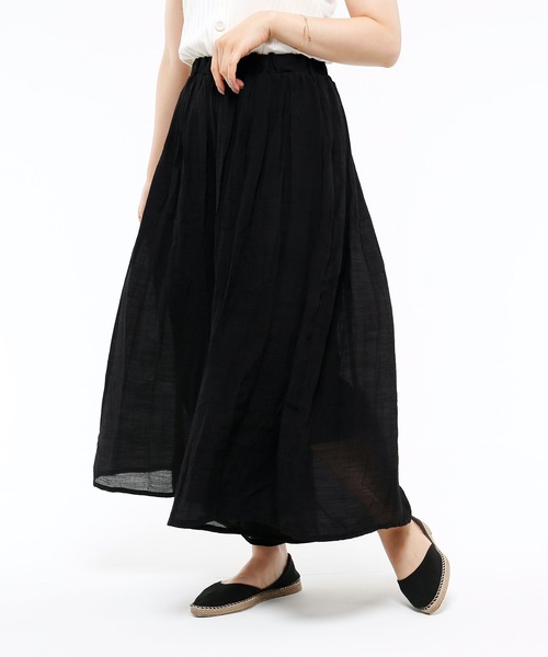 Riberry（リベリー）の「スラブ楊柳ガウチョパンツ（その他パンツ・レディース・ブラック/ベージュ/アイボリー/ライトカーキ・MEDIUM/LARGE）」の19枚目の写真