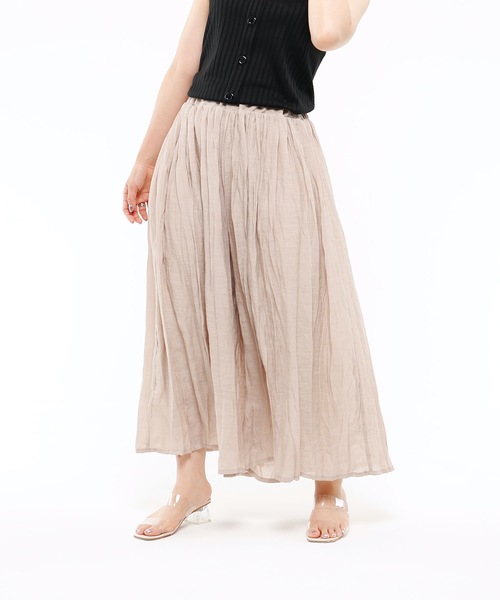 Riberry（リベリー）の「スラブ楊柳ガウチョパンツ（その他パンツ・レディース・ブラック/ベージュ/アイボリー/ライトカーキ・MEDIUM/LARGE）」の17枚目の写真