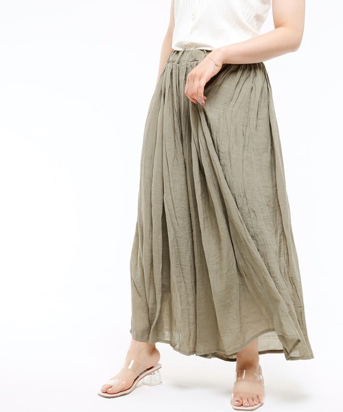 Riberry（リベリー）の「スラブ楊柳ガウチョパンツ（その他パンツ・レディース・ブラック/ベージュ/アイボリー/ライトカーキ・MEDIUM/LARGE）」の18枚目の写真