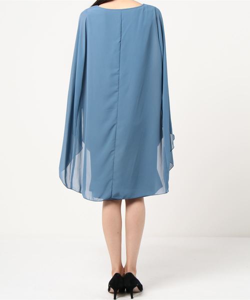 VIBGYOR Women(ヴィブジョー ウィメン)の「VIBGYOR SELECT/ シフォン重ねワンピース(LC)(ワンピース・レディース・ブラック/ブルー/マスタード・FREE)」の5枚目の写真