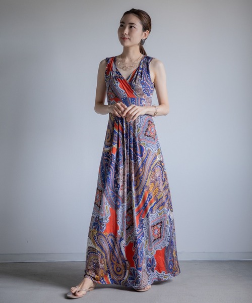 Web限定 エスニック柄 マキシワンピース ワンピース Miniyu ミニュウ のファッション通販 Zozotown