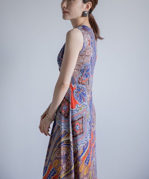 miniyu（ミニュウ）の「《WEB限定》エスニック柄・マキシワンピース（ワンピース・レディース・オレンジ・FREE）」の10枚目の写真