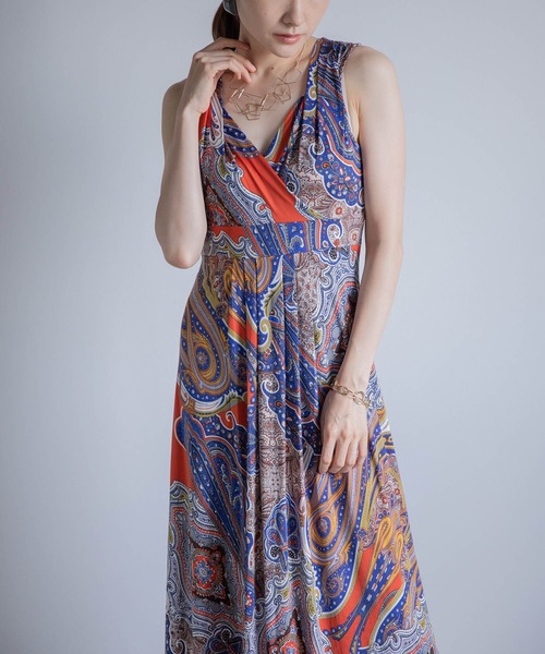 miniyu（ミニュウ）の「《WEB限定》エスニック柄・マキシワンピース（ワンピース・レディース・オレンジ・FREE）」の15枚目の写真