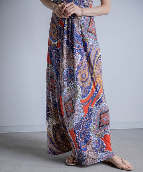 miniyu（ミニュウ）の「《WEB限定》エスニック柄・マキシワンピース（ワンピース・レディース・オレンジ・FREE）」の16枚目の写真