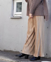 BARAK | 【ZOZOTOWN限定】スウェードタッチプリーツワイドパンツ(その他パンツ)