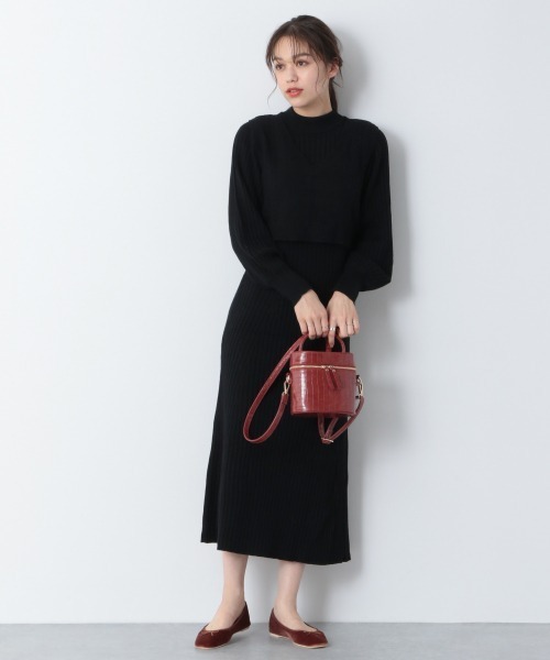 Heather（ヘザー）の「ベストツキニットワンピース　921564（ワンピース・レディース・ブラック/ベージュ/グリーン系その他・FREE）」の5枚目の写真