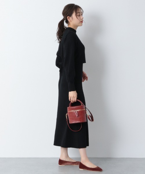 Heather（ヘザー）の「ベストツキニットワンピース　921564（ワンピース・レディース・ブラック/ベージュ/グリーン系その他・FREE）」の6枚目の写真